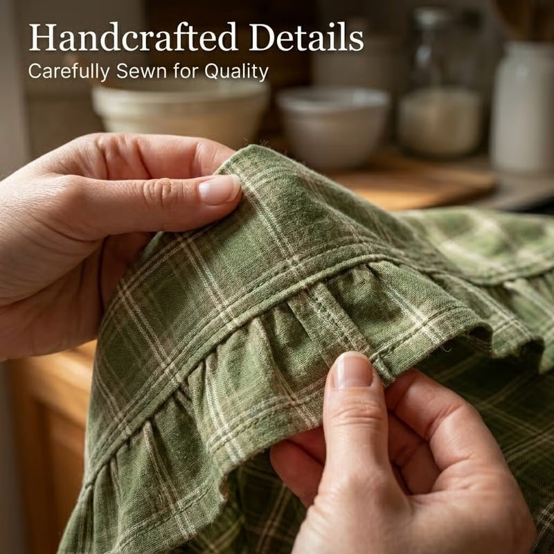 🧺 Handmade Oven Skirts | Farmhouse Kitchen Décor🔒 Heat-Resistant | 🎀 Effortless Install | ✨ Hide Clutter & Elevate Style