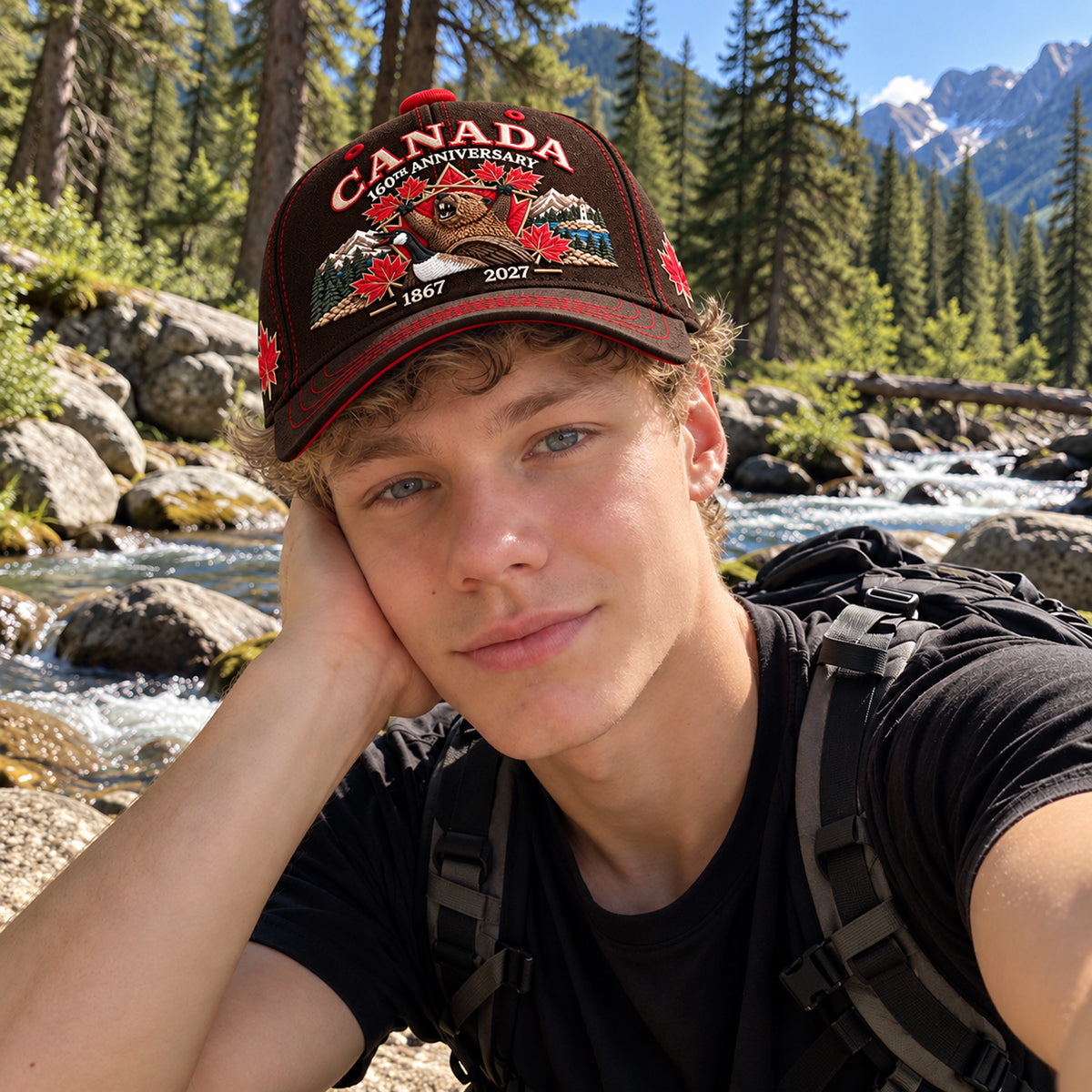 🍁 Canada 160th Anniversary 1867–2027 – Premium Embroidered Heritage Cap (100% Cotton)