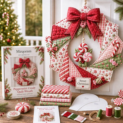 🎄Beginner-Friendly DIY Christmas Fabric Wreath Kit Collection | Complete Kit with Coordinated Fabrics, Wreath Materials & Step-by-Step Guide Included 💕